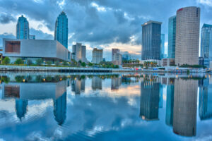 Tampa Florida skyline highlighting the growing Tampa Bay area and downtown waterfront